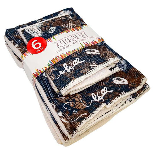 Toalla de Cocina Sultan´s Linens Estampado Set de 6 Piezas - Surtido