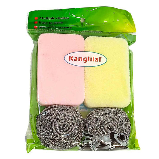 Set de Esponja Easy Home Para Fregar 4 Piezas