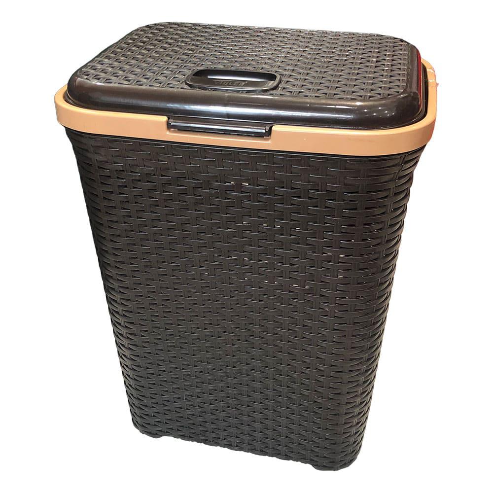 Canasta Plástica Violet House Con Tapa