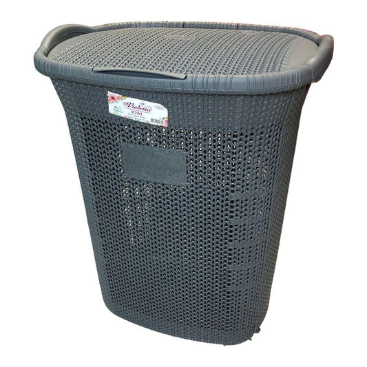 Canasta Plástica Violets Con Tapa - Surtido