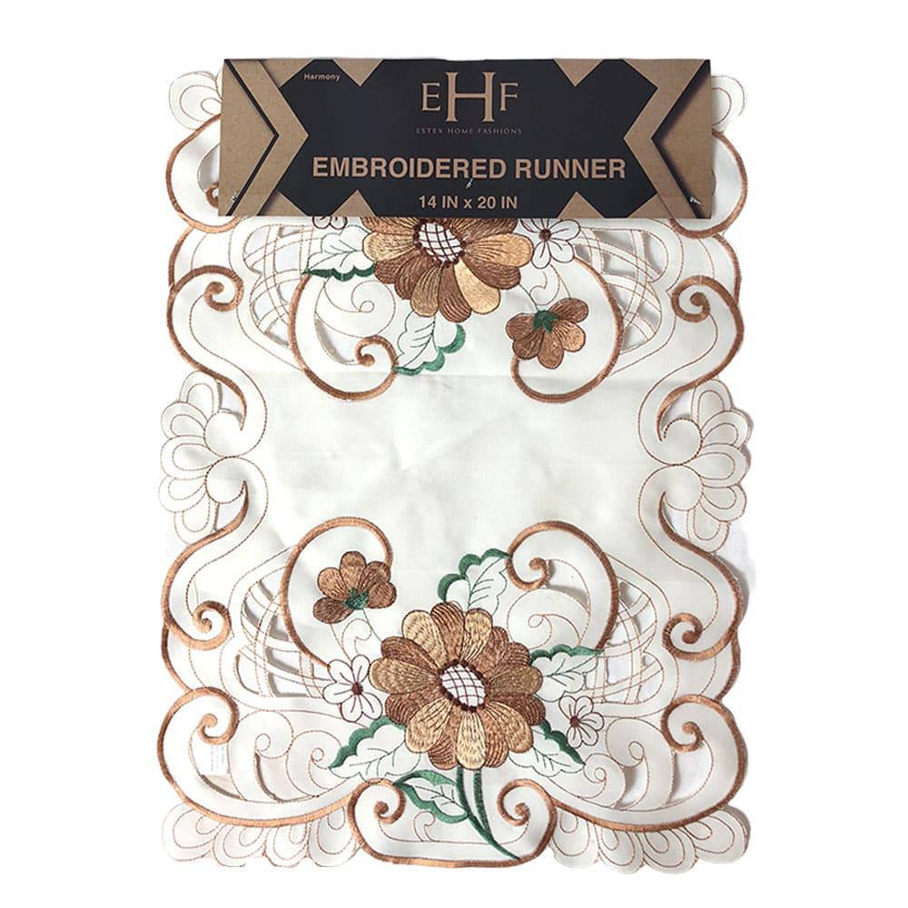 Camino de Mesa Estex Bordado Harmony 14" x 20"