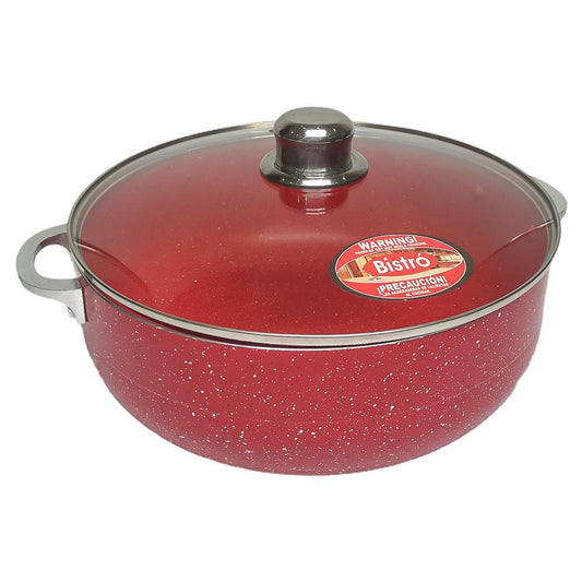 Caldero Aluminio Bistro con Tapa 30 cm x 11 cm