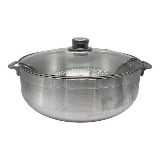 Paila de Aluminio Lotus Con Tapa de Vidrio