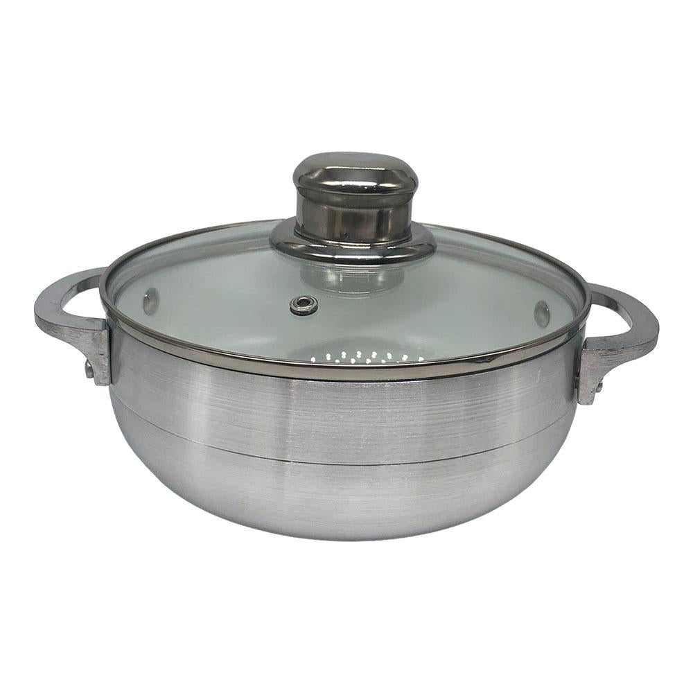 Paila de Aluminio Homestar Con Tapa de 20 cm