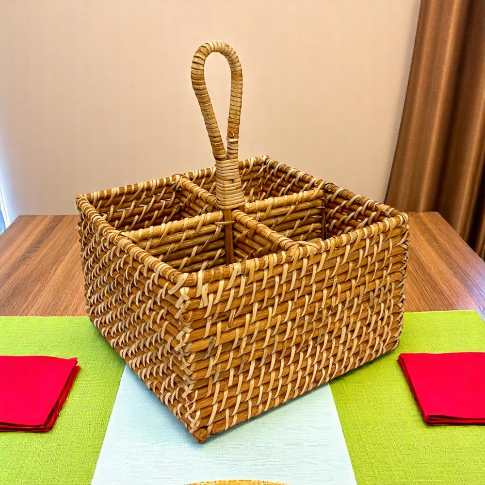 Porta Cubierto Martha Stewart Seawell de Mimbre