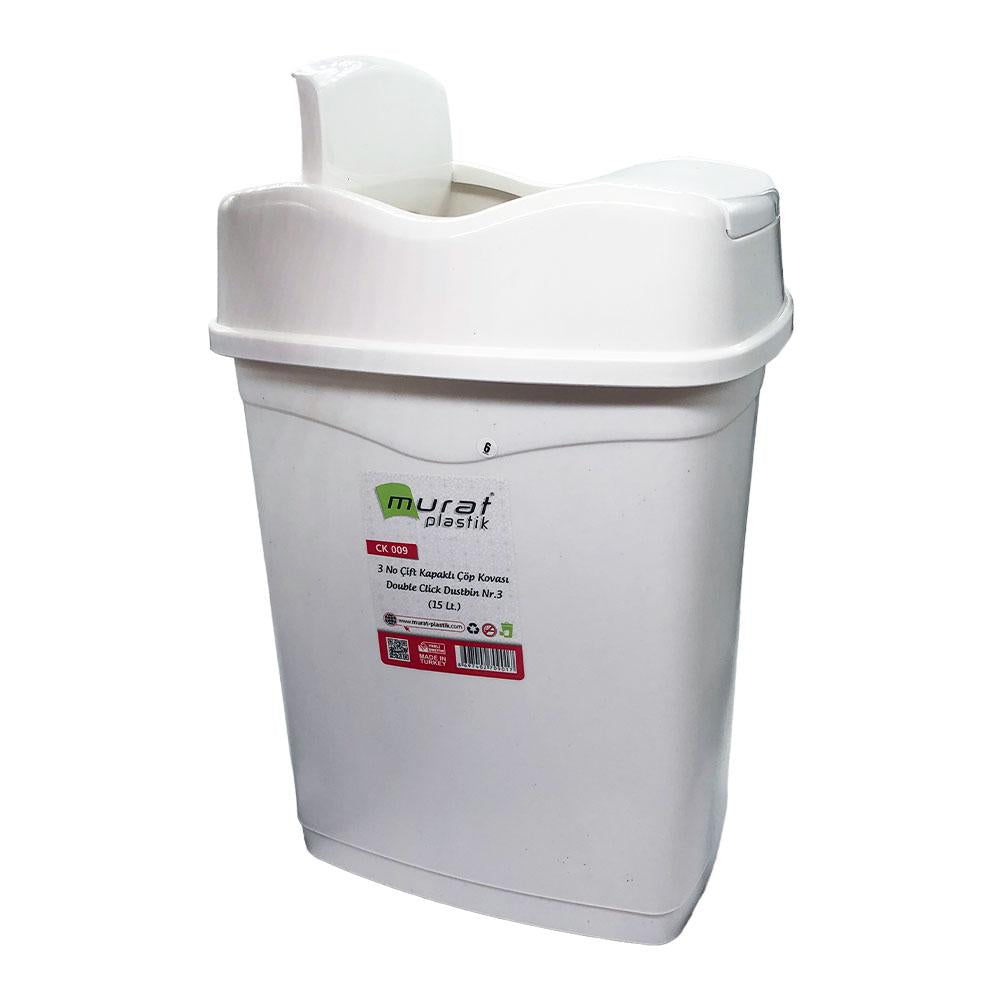 Basurero Plástico Murat Plastik Con Tapa 15 L