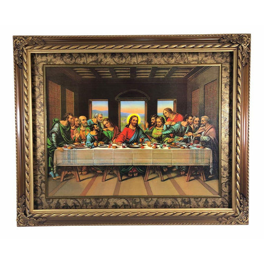 Cuadro con Marco de Madera Elico Última Cena 27" x 33"