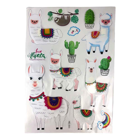 Calcomanías Decorativas de Llama 3D