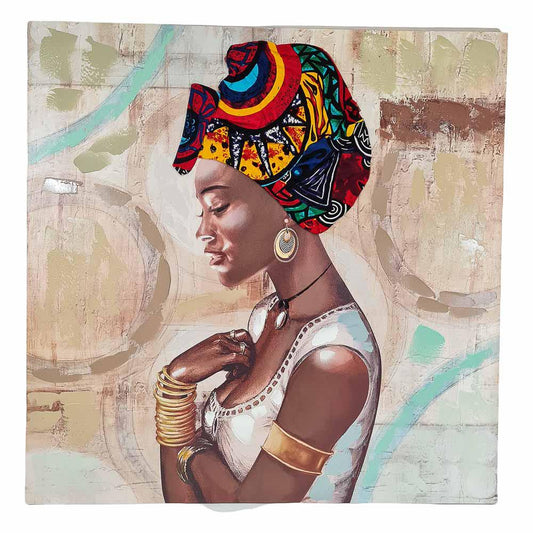 Cuadro Decorativo Etnia Negra Elico 40'' x 40''