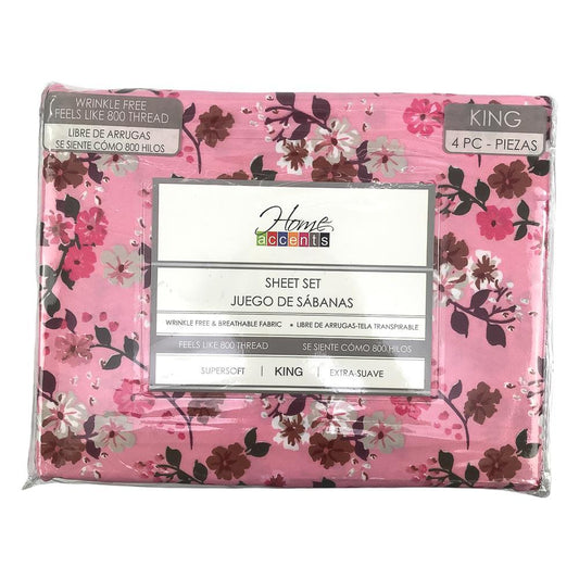 Sábana Home Accents Estampada - King