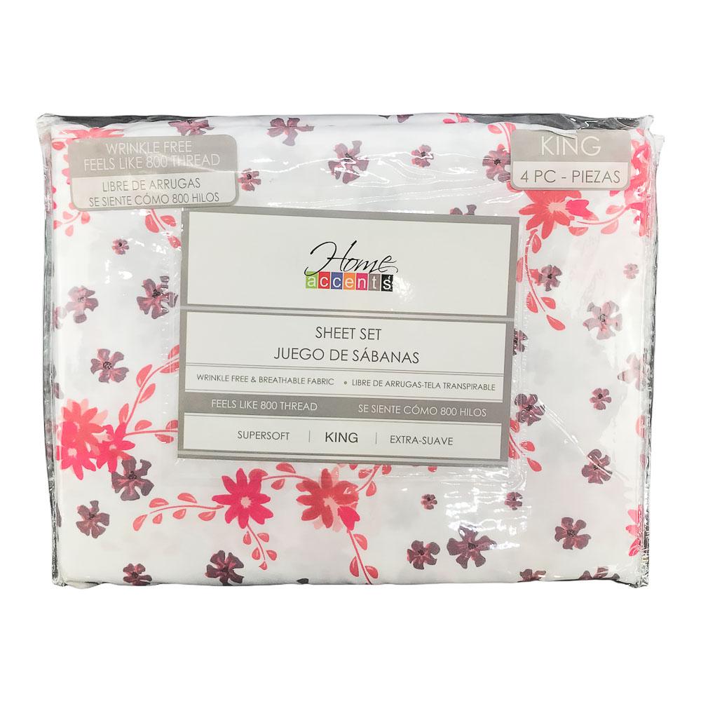 Sábana Home Accents Estampada - King