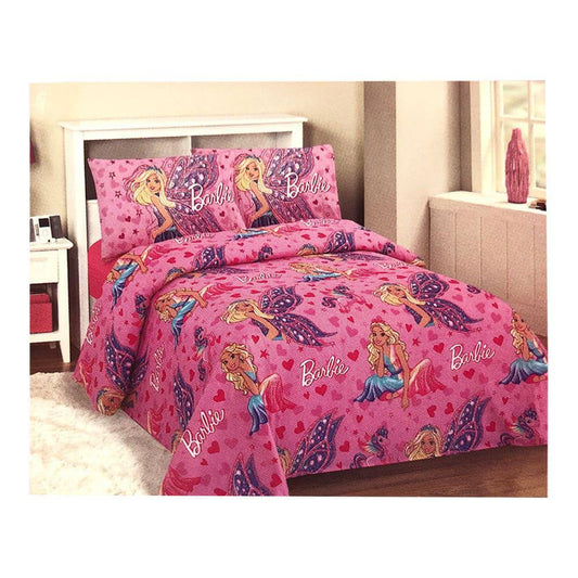 Juego de Sábanas Barbie Mattel Infantil - Full
