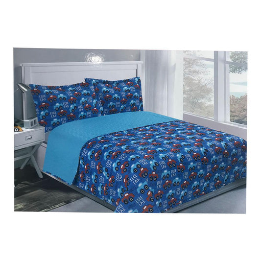 Sobrecama Home Accents Monster Cars Estampado - Full