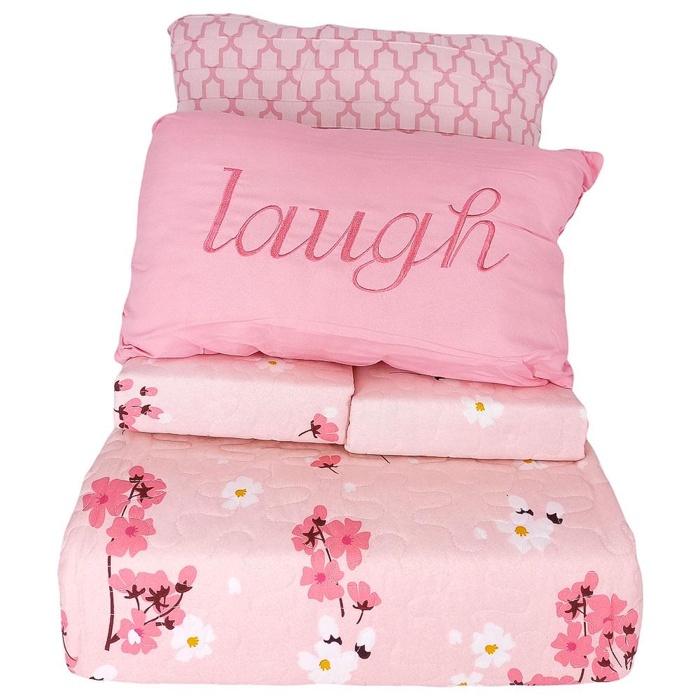 Sobrecama Luxury Flora Estampada de 5 Piezas - Full - Queen