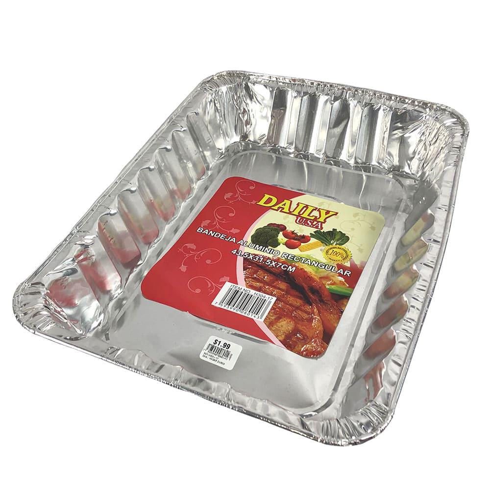 Bandeja de Aluminio Rectangular 43.5 cm x 31.5 cm x 7 cm