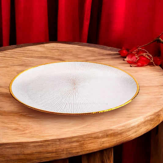 Plato Kennedy Home 12" Borde Dorado