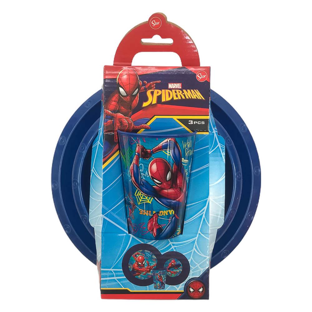 Plato de Spiderman Plástico 3 Piezas