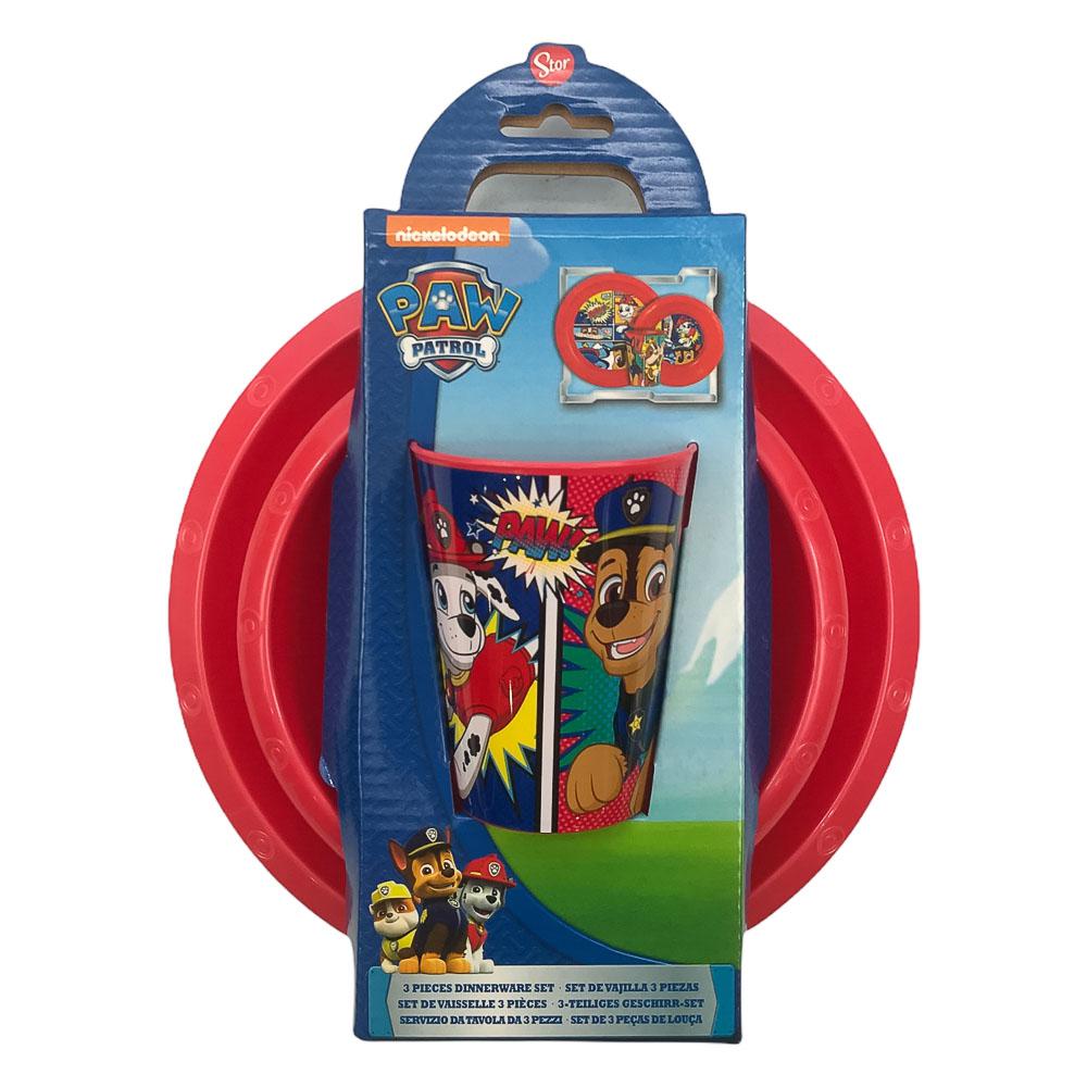 Plato Infantil Paw Patrol de 3 Piezas