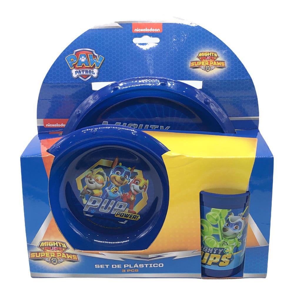 Juego de Vajilla Paw Patrol Plástico de 3 Piezas