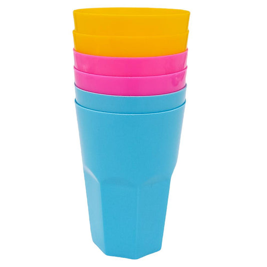 Vasos Home Elegance Plástico 6 Piezas 12 oz - Surtido