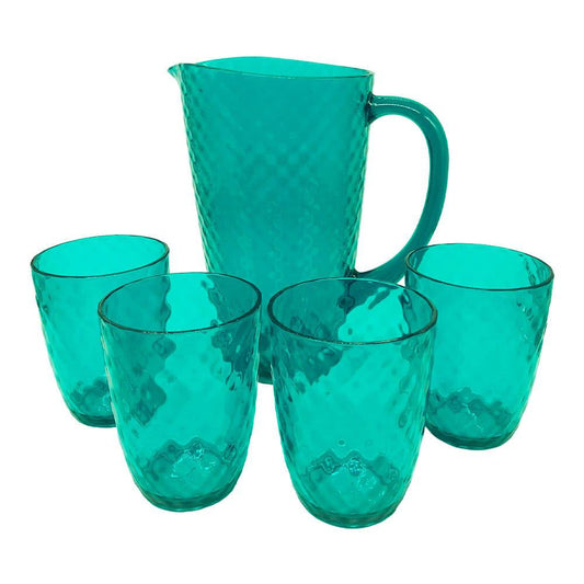 Jarra Acrilica Silver One Set 5Pz Con Vasos