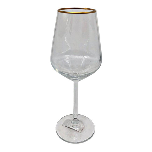 Copa de Vidrio Herevin de 12 Onzas Con Borde Decorado