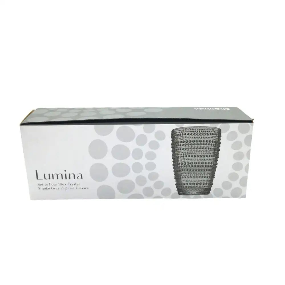 Set de Vaso de Vidrio Estudio Cristal Lumina de 4 Piezas /13Oz