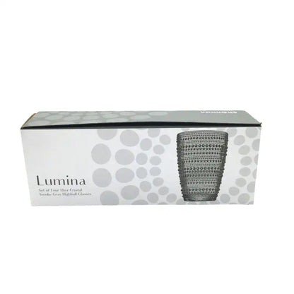 Set de Vaso de Vidrio Estudio Cristal Lumina de 4 Piezas /13Oz