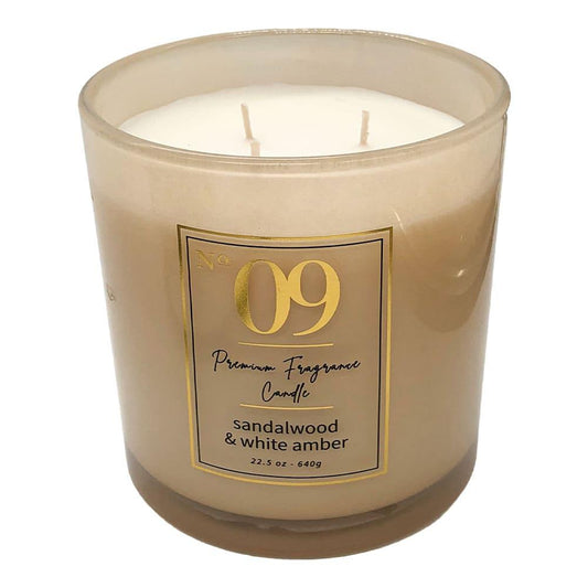 Vela Aromática Max Wholesales Sándalo y Ámbar Blanco 22.5 oz