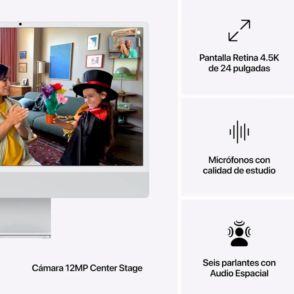 iMac M4 / 24" / 16GB RAM / 256 GB SSD / Silver - Apple - Titan.com.pa - 195949898334