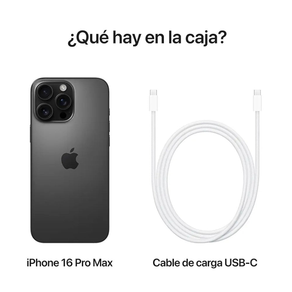 iPhone 16 Pro Max 256Gb / Negro / E - SIM - Apple - Titan.com.pa - 195949805042