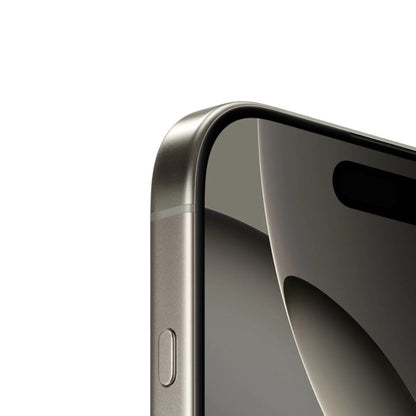 iPhone 16 Pro Max 512GB en titanio natural con pantalla OLED de 6.9”, cámaras Pro de 48 MP, grabación 4K. En Titán Panamá.
