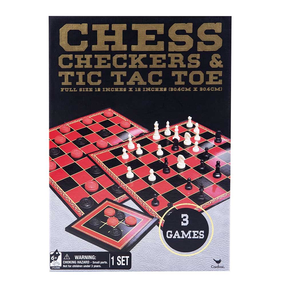 Juego De Ajedrez, Damas y X 0 Cardinal