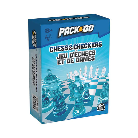 Juego De Mesa Cardinal Pack & Go Ajedrez y Dama Portátil