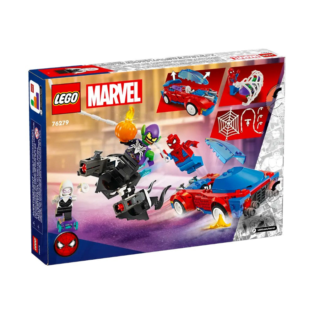 Bloques LEGO Coche de Carreras de Spider-Man y Duende Verde