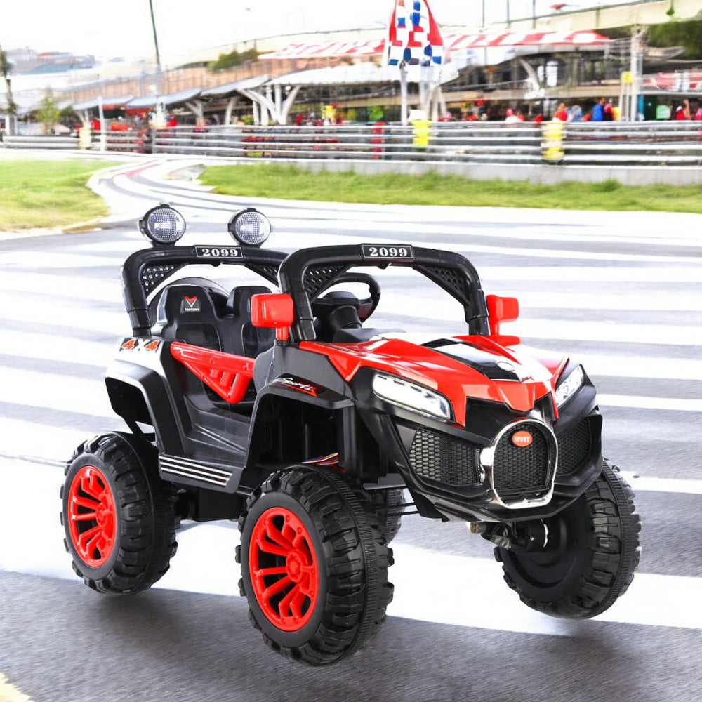 Carro Jeep Recargable de 35 Watts 12 Voltios Rojo