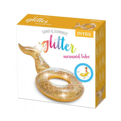 Flotador Dorado Intex Cola de Sirena 31" x 42" x 58"