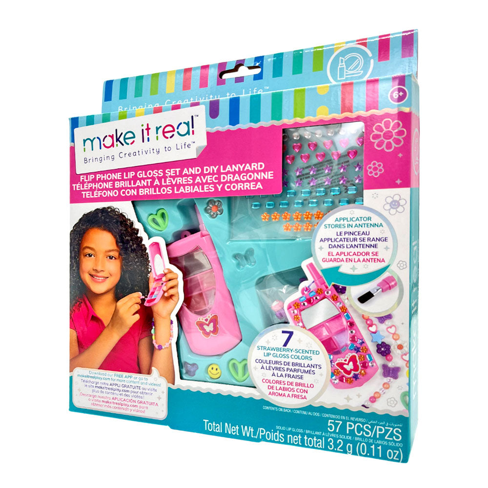 Teléfono Con Brillos Labiales y Correa / Make It Real