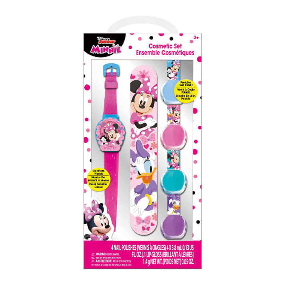Juego de Esmalte Minnie un Brillo de 4 Piezas