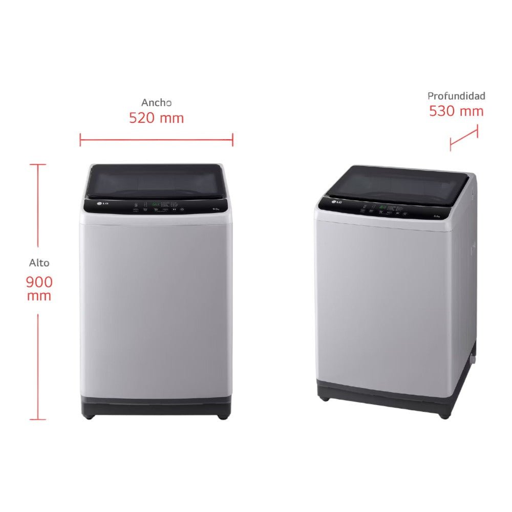 Lavadora Automática Lg de 9Kg / Gris - LG - Titan.com.pa - 8806087974157