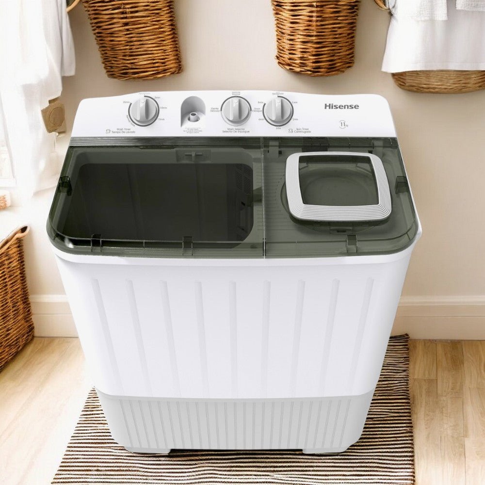 Lavadora Hisense Semi - Automática 11Kg / Doble Tina / Blanco/Gris - Hisense - Titan.com.pa - 6901101829320