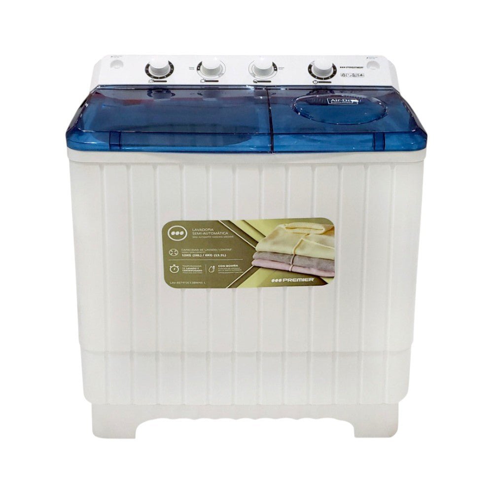 Lavadora Semi - Automática Premier de 12Kg / Blanca / C - Bomba - Premier - Titan.com.pa - 7453064740024