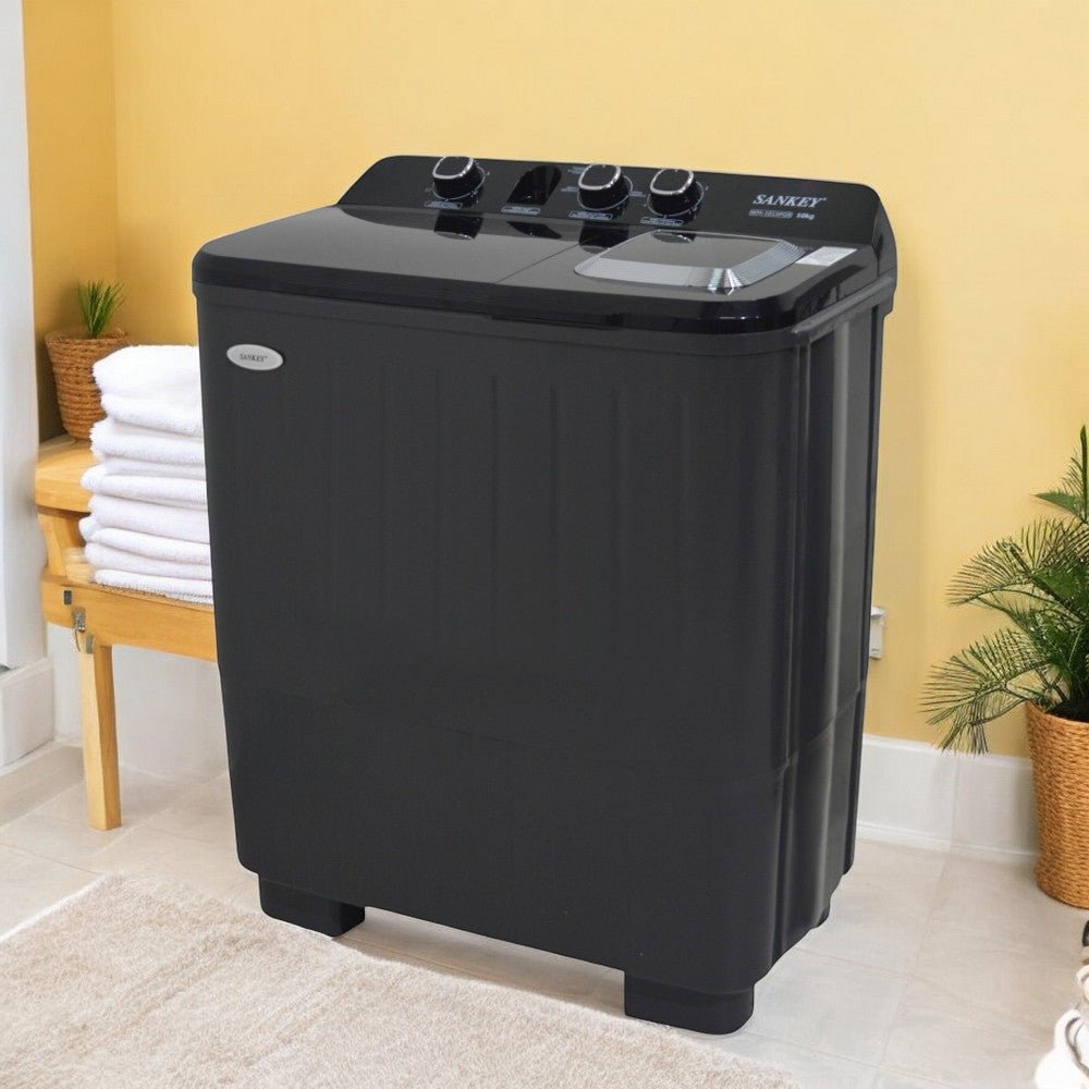 Lavadora Semi - Automática Sankey de 10Kg / Doble Tina / Negro - Sankey - Titan.com.pa - 7453118901203