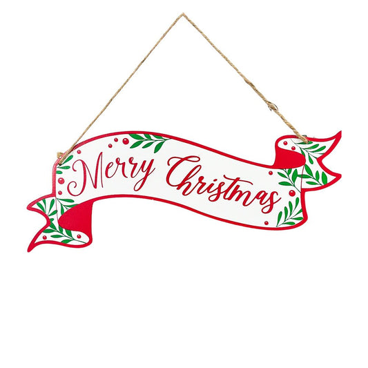 Letrero “Merry Christmas” 39 x 0.4 x 14 cm – Christmas Elegance - Christmas Elegance - Titan.com.pa - 2100000721108