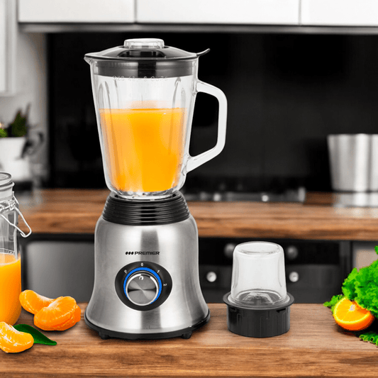 Licuadora Premier 1.5L / 600W / Jarra de Vidrio + Molino Seco - Premier - Titan.com.pa - 7453064740932
