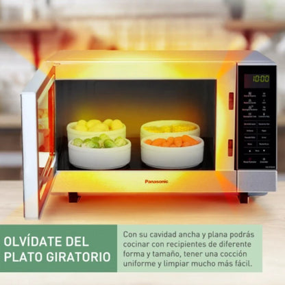Microonda Inverter Panasonic / 27 Litros / Flat & Wide / Plateado - Panasonic - Titan.com.pa - 885170188945