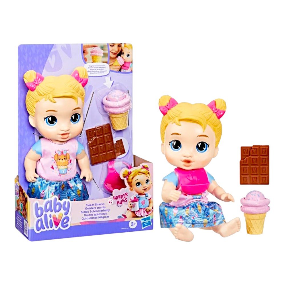 Muñeca Bebé Sweet Snacks BLDH Harper / Baby Alive - Baby Alive - Titan.com.pa - 5010996316769