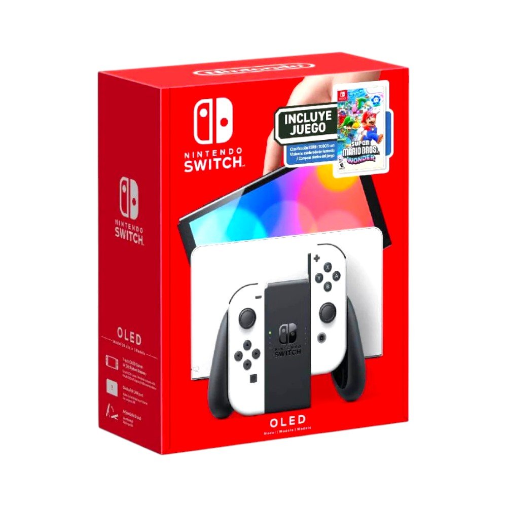 Nintendo Switch OLED + Super Mario Bros Wonder - Bundle - Nintendo - Titan.com.pa - 045496885526