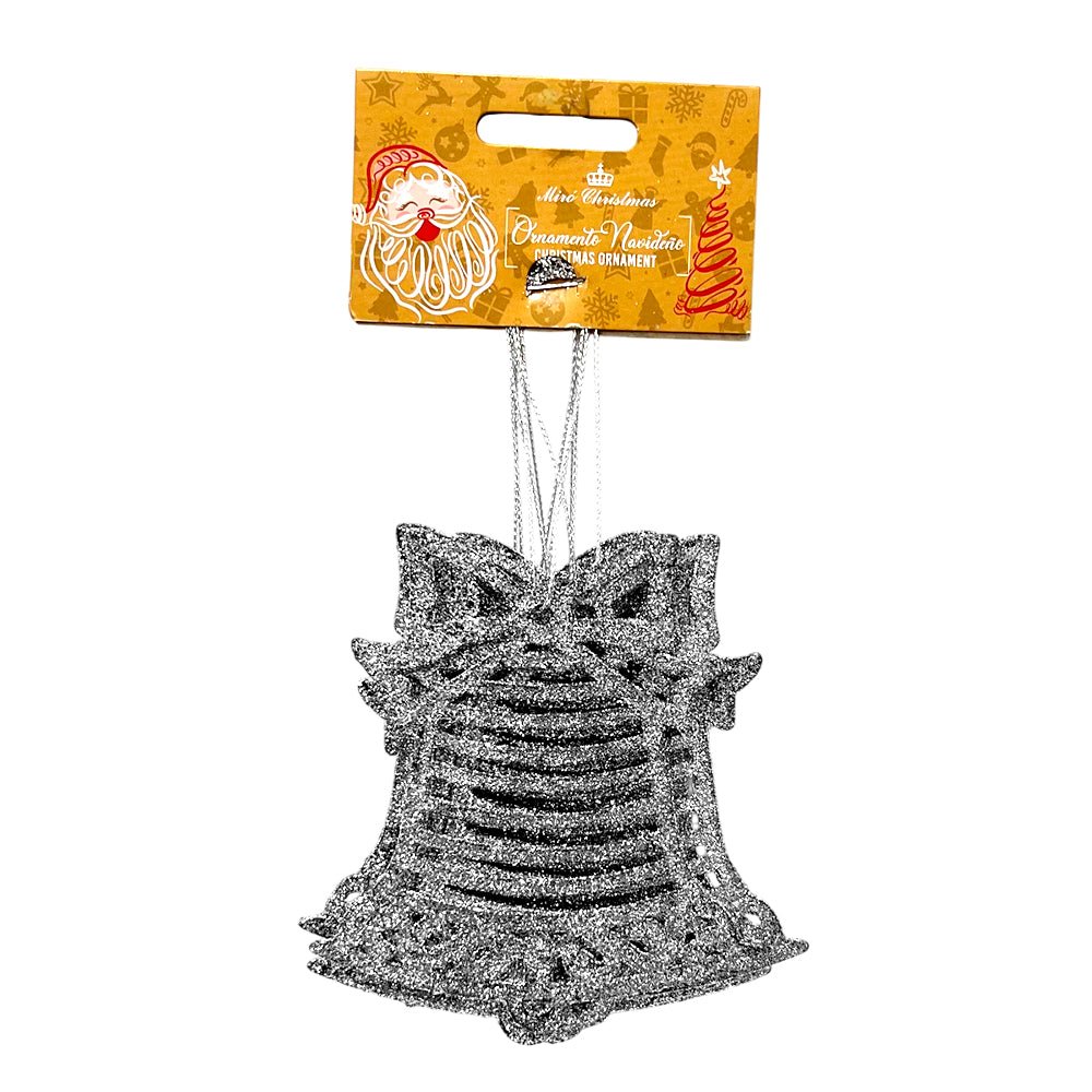 Ornamento Navideño Campana 10 x 9 cm / Plateado / Miró Christmas - Miro Christmas - Titan.com.pa - 7450206314570