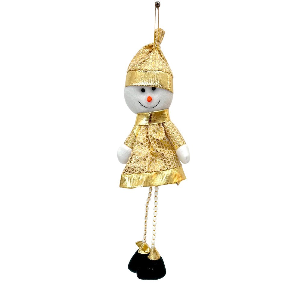 Ornamento Navideño Hombre de Nieve / 38 cm / Dorado - Miro Christmas - Titan.com.pa - 7450206319759